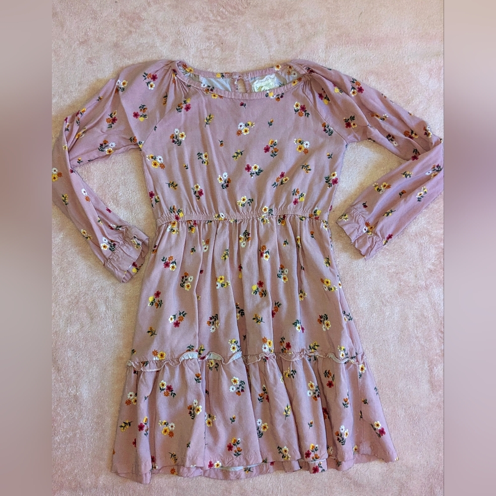 Floral Pink Kids Dress